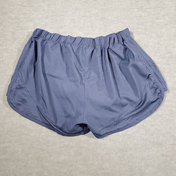 adidas Shorts Womens Large Blue Mesh Running Training Elastic Waist Drawstring - Picture 8 of 9